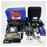 Assortment of Vintage Cameras, Camcorders & Access