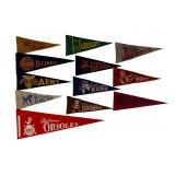 Vintage Sports & Collegiate Felt Mini Pennants