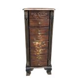 intage Hand-Painted Wooden Jewelry Armoire