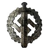 WWII German SA Sports Badge with Sword and Wreath
