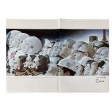 Norman Rockwell Signed Apollo 11 Art Book Page