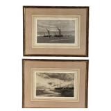 Charles Henry Baskett - Marine Aquatint Etchings