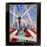 2005 US Open Tennis Poster Signed Federer Agassi