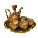 Josh DeWeese Art Pottery Clay Liquor Set