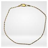22K Gold Italian Chain Bracelet
