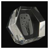 Baccarat France Crystal Stars & Hand Paperweight