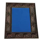 Safari Elephant & Palm Tree Metal Wall Mirror