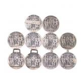 STERLING SILVER US STEEL CORP 30 & 40-YEAR MEDALS