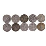 1917-1946 US WALKING LIBERTY 50C SILVER COINS