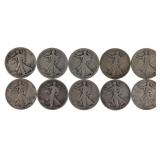 1917-1947 US WALKING LIBERTY 50C SILVER COINS