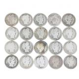 1892-1916 US BARBER SILVER 25C QUARTER COINS