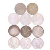 1922-1926 US SILVER PEACE DOLLAR COINS