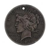 1921 US SILVER PEACE DOLLAR