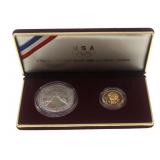 1988 US MINT OLYMPIC SILVER & GOLD COIN PROOF SET