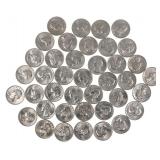 1964 US SILVER WASHINGTON QUARTERS $10 FACE VALUE