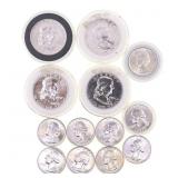 1958 - 1963 US SILVER QUARTERS & SILVER HALF DOLLA