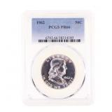 1962 US SILVER FRANKLIN 50C COIN PCGS PR 66