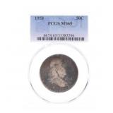 1958 US SILVER FRANKLIN 50C COIN PCGS MS 65