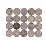 1948-1962 US SILVER FRANKLIN HALF DOLLARS - $10 FA