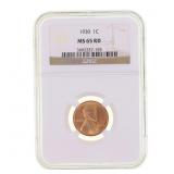 1930 US LINCOLN WHEAT PENNY 1C COIN NGC MS 65 RD