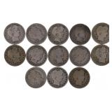 1892-1916 US SILVER BARBER 25C QUARTERS