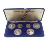 1984 OLYMPICS GOLD & SILVER COMMEMORATIVE COIN SET