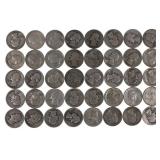 1935-1964 US SILVER WASHINGTON QUARTERS $10 FACE V