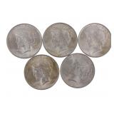 1922-23 US SILVER PHILADELPHIA MINT PEACE DOLLARS