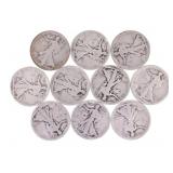 1917-1938 US WALKING LIBERTY 50C SILVER COINS