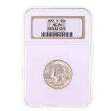 1951-D US SILVER WASHINGTON 25C COIN NGC MS66