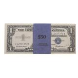 1957 US $1 SILVER CERTIFICATE BLUE SEAL NOTES $50