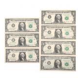 1969-2017 US $1 STAR GREEN SEAL FEDERAL RESERVE NO