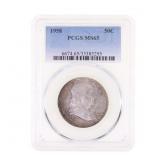 1958 US SILVER FRANKLIN 50C COIN PCGS MS 65