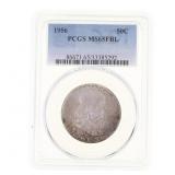 1956 US SILVER FRANKLIN 50C COIN PCGS MS 65 FBL