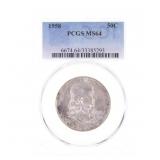 1958 US SILVER FRANKLIN 50C COIN PCGS MS 64