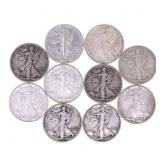 US WALKING LIBERTY HALF DOLLAR SILVER COINS
