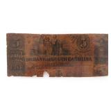 OBSOLETE 19TH C. SOUTH CAROLINA $5 BANK NOTE