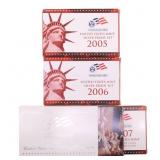 2005-2007 US MINT SILVER PROOF SETS