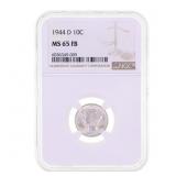 1944-D US SILVER MERCURY DIME 10C COIN NGC MS 65 F