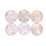 1922-1923 US SILVER PEACE DOLLARS - UNC