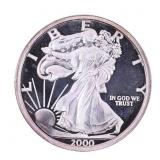 .999 SILVER 1 OZT 2000 NEW MILLENIUM BULLION ROUND