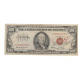 1966 US RED SEAL 100 DOLLAR NOTE