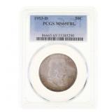 1953-D US SILVER FRANKLIN 50C COIN PCGS MS 65 FBL