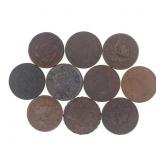 1816-1851 US BRAIDED HAIR COPPER LARGE CENTS
