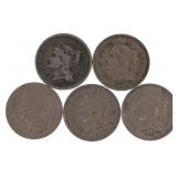 1867-1869 US THREE CENT NICKELS