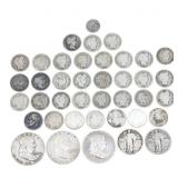 US 90% SILVER COINS - 3C, 10C, 25C, & 50C