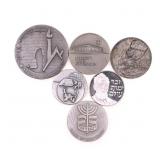 .925 SILVER ISRAELI COMMEMORATIVE ROUNDS & MEDALS