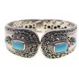 STERLING SILVER SARDA TURQUOISE CUFF BRACELET