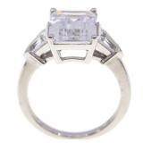 STERLING SILVER CUBIC ZIRCONIA ENGAGEMENT RING