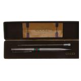 STERLING SILVER CASE GUCCI ENAMEL STRIPE BALLPOINT